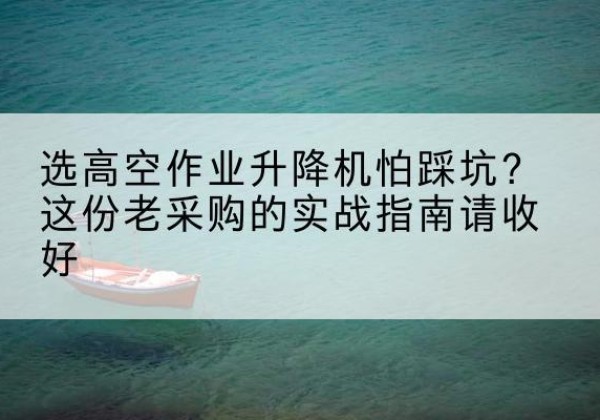 兴城高空作业升降机厂家推荐-选高空作业升降机怕踩坑？这份老采购的实战指南请收好